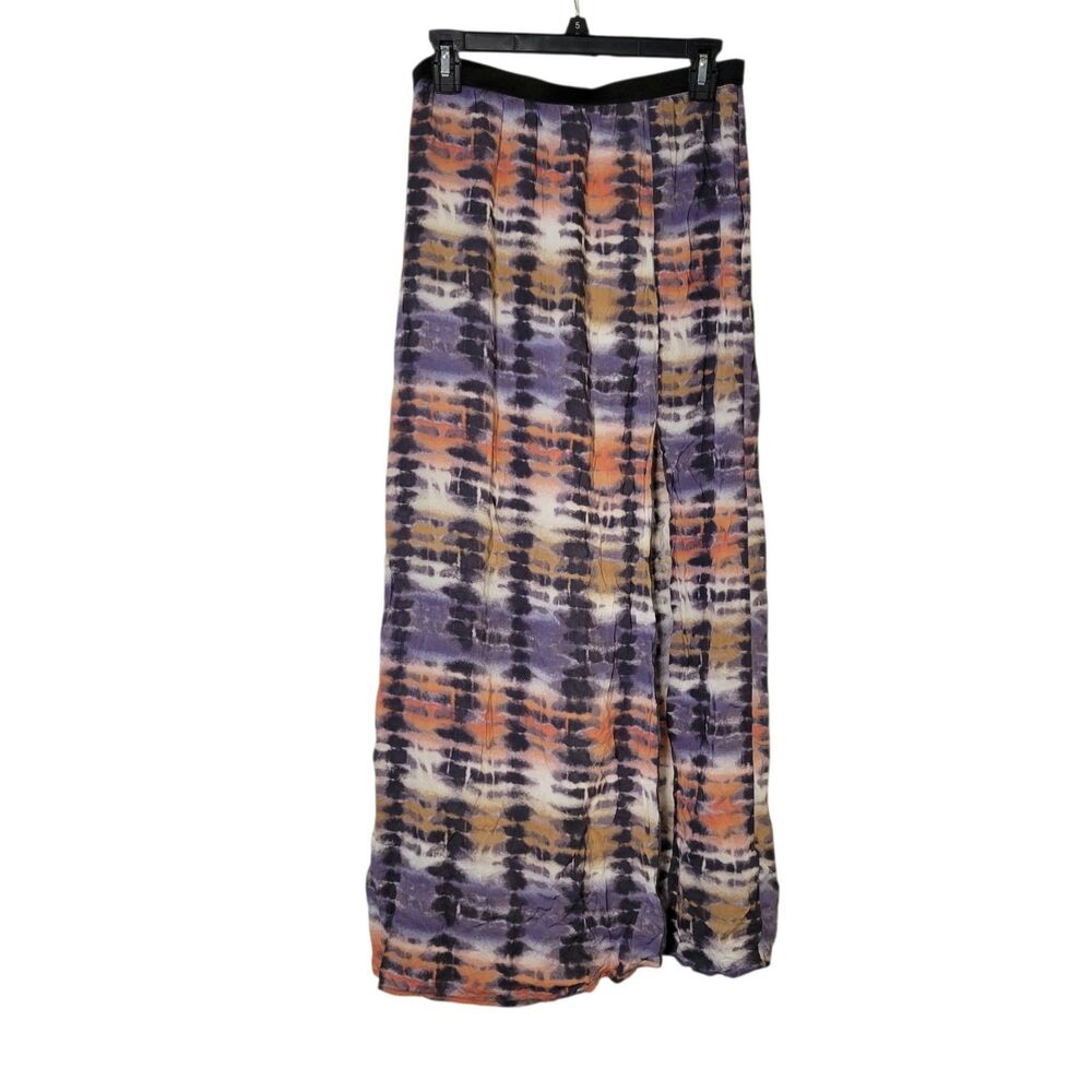 Wet Seal Y2K Tie Dye Maxi Skirt L Side Slit Festival Fairy Grunge Whimsigoth 90s